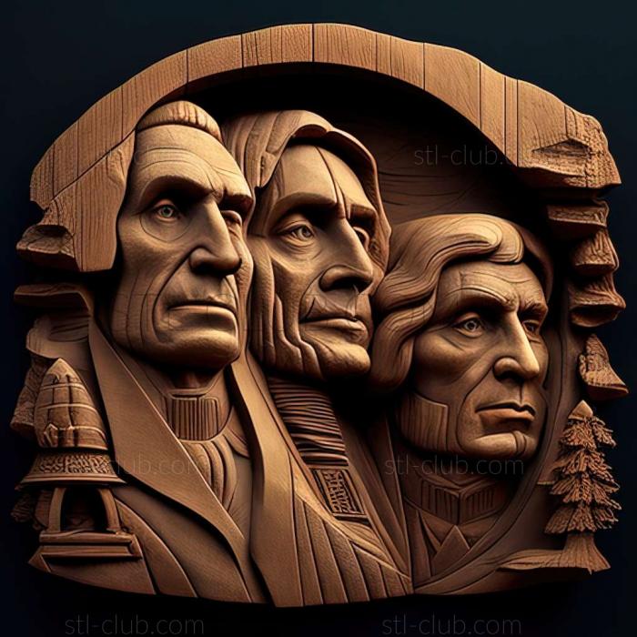 3D model mount rushmore (STL)